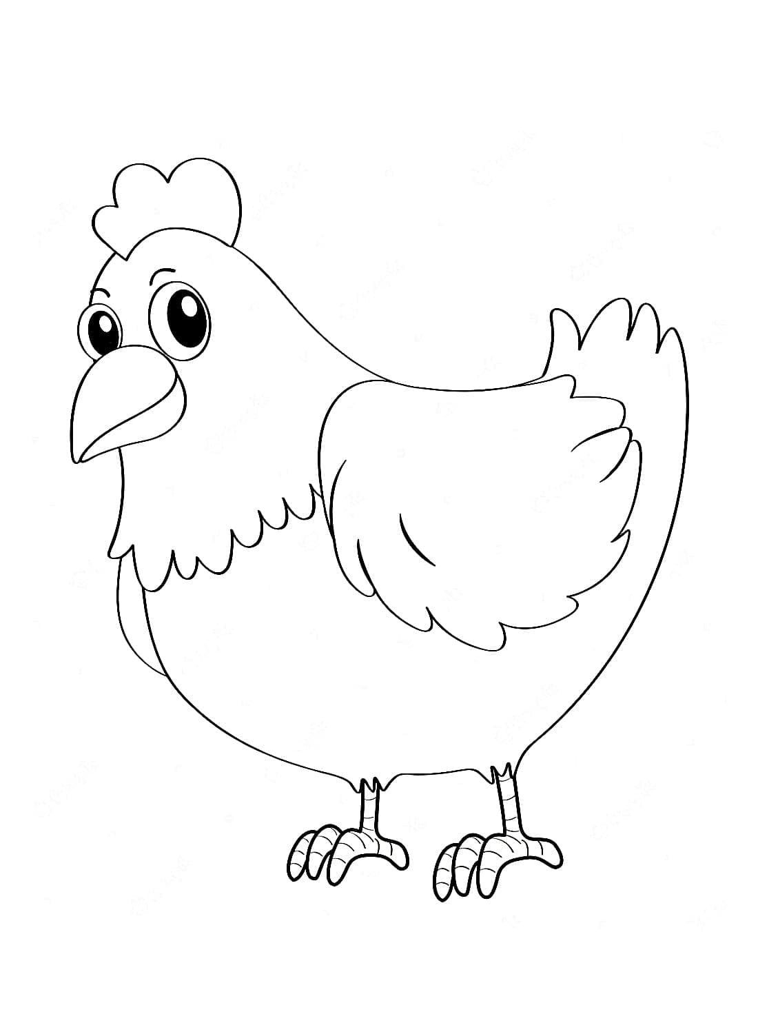 Målarbild Bedårande Höna