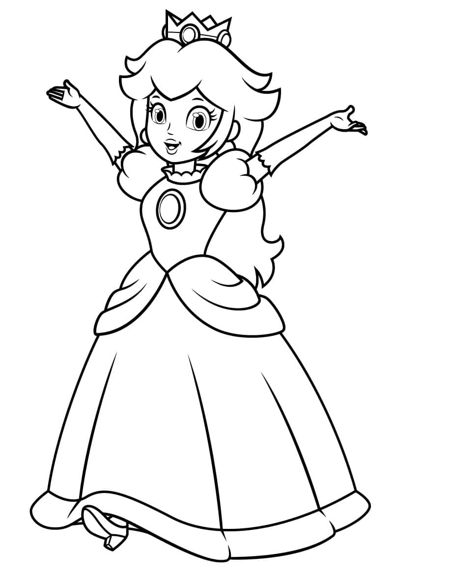 Målarbild Bedårande Prinsessan Peach