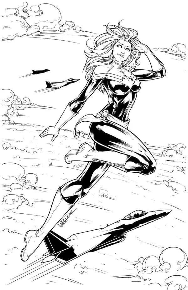 Målarbild Captain Marvel 1