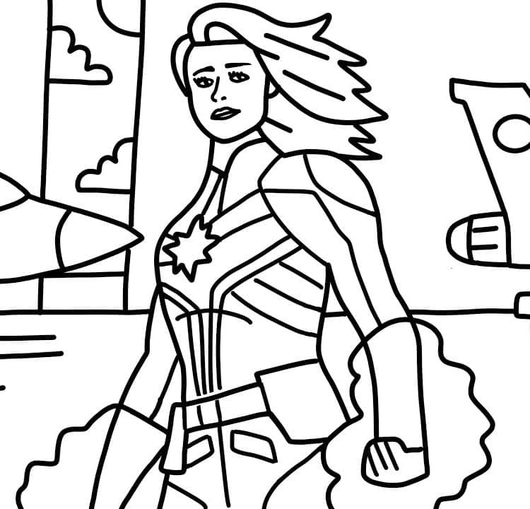 Målarbild Captain Marvel 10