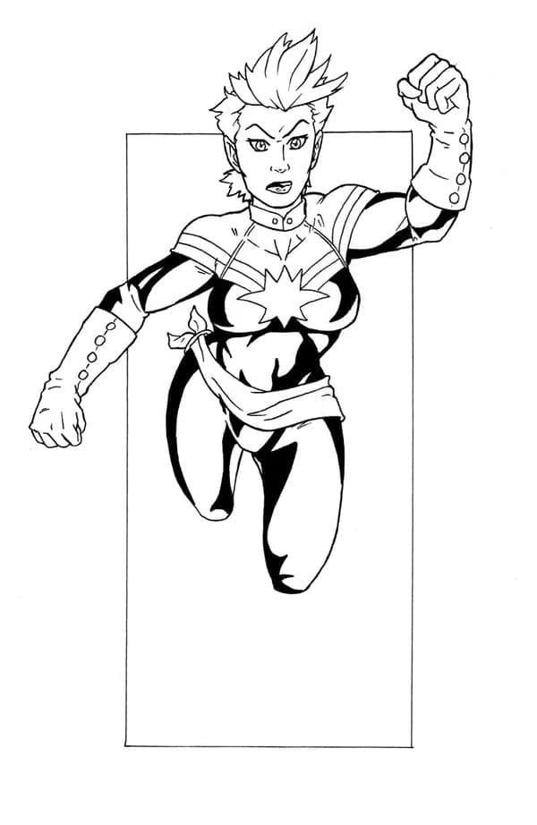 Målarbild Captain Marvel 2