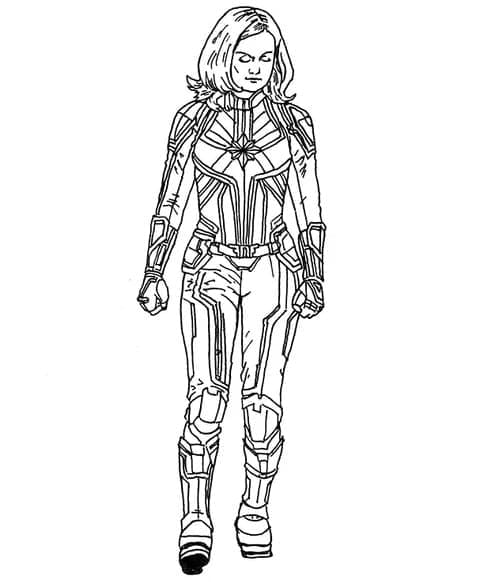 Målarbild Captain Marvel 3