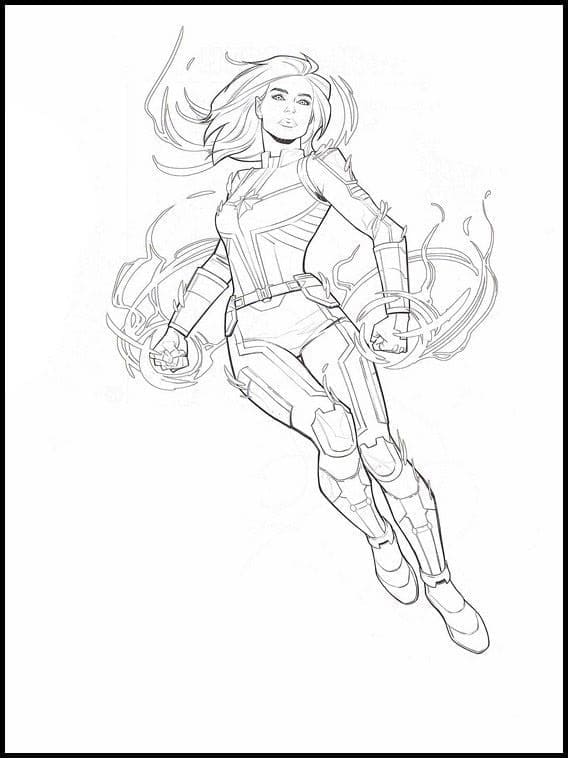 Målarbild Captain Marvel 4