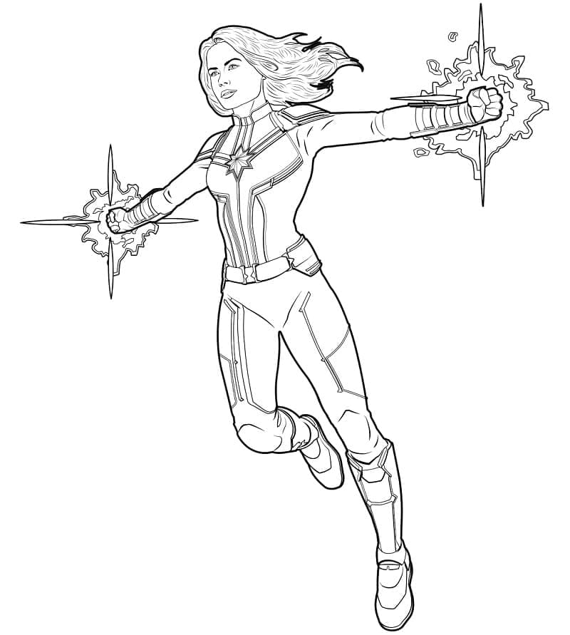 Målarbild Captain Marvel 6