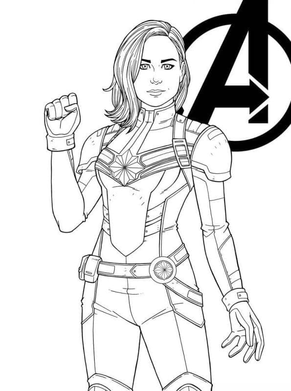 Målarbild Captain Marvel 7