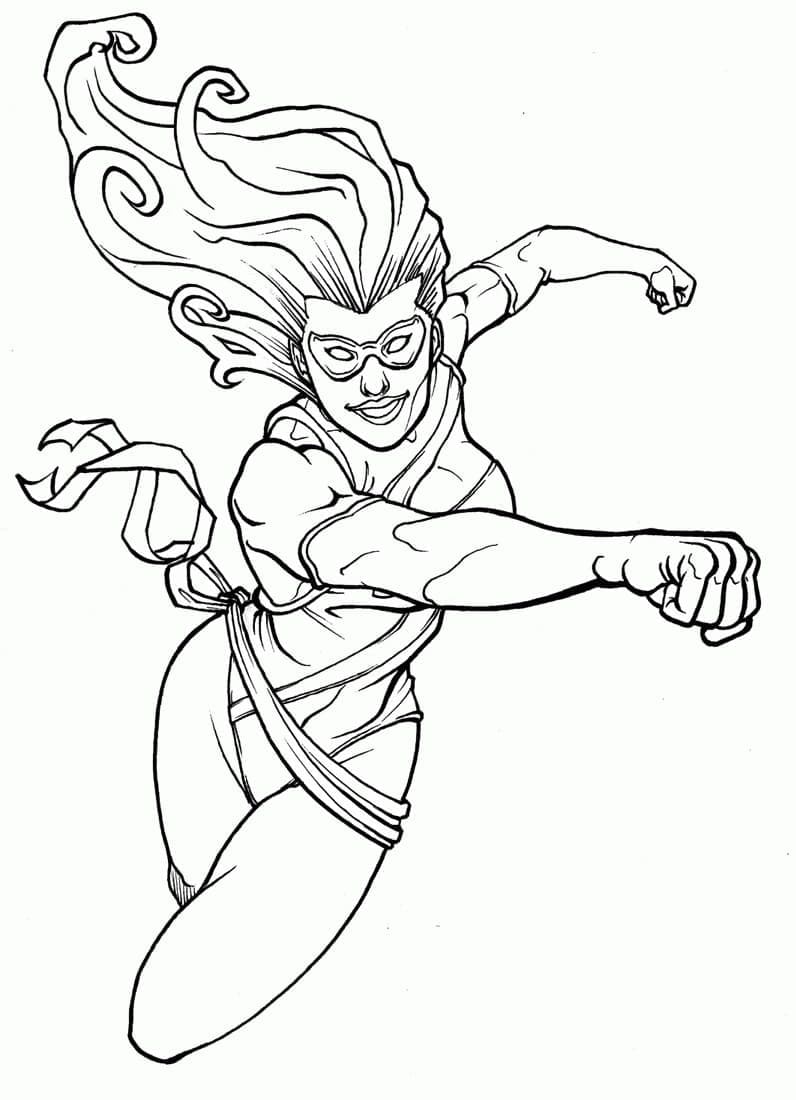Målarbild Captain Marvel 8