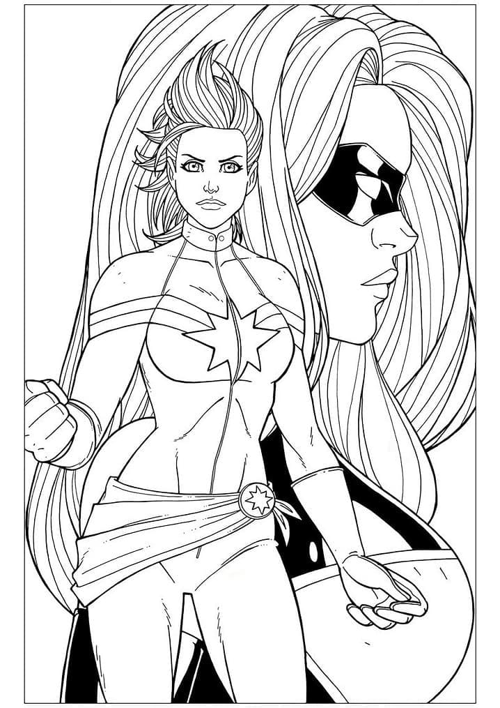 Målarbild Captain Marvel 9