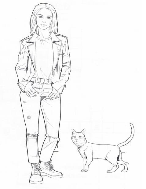 Målarbild Captain Marvel för Barn