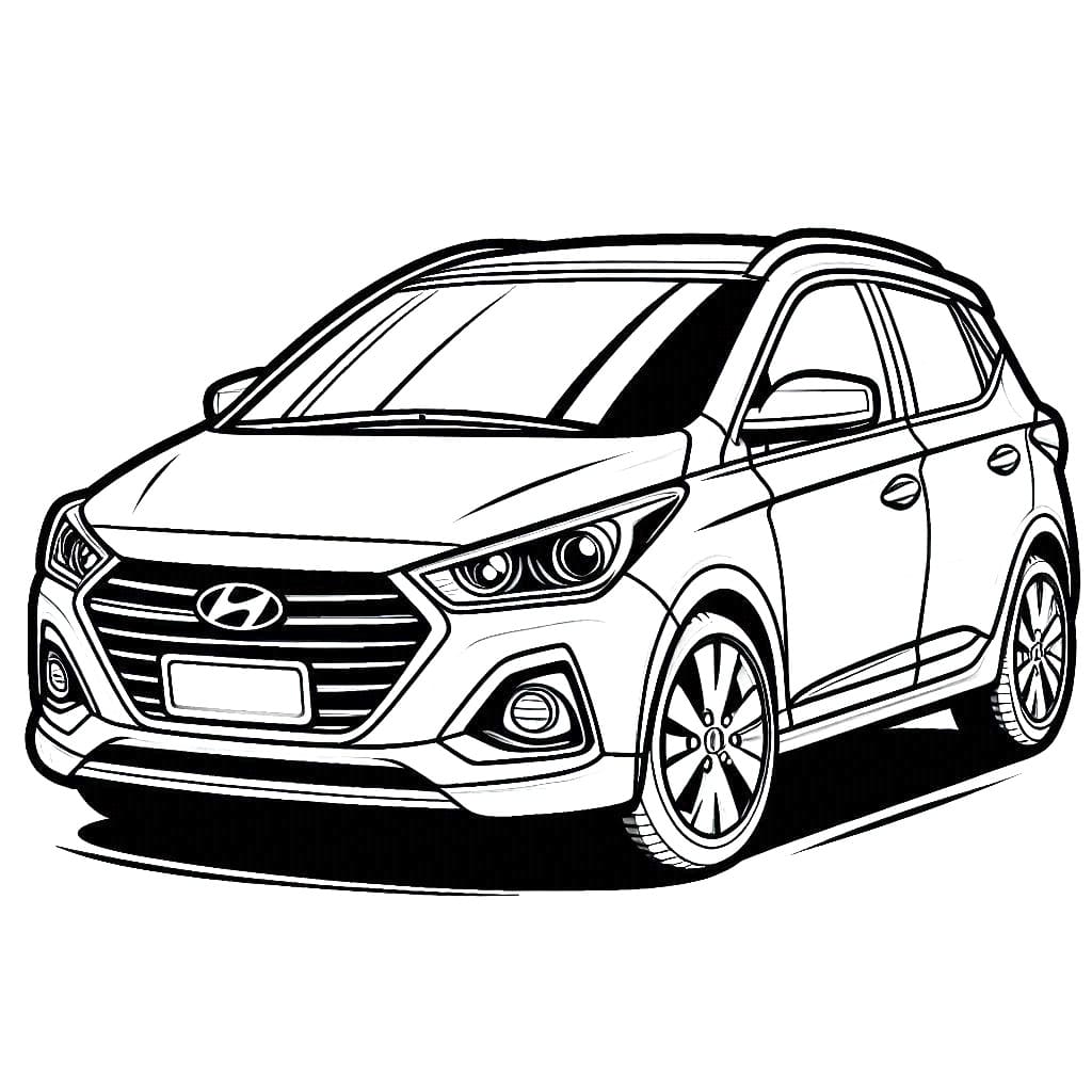Målarbild En Hyundai