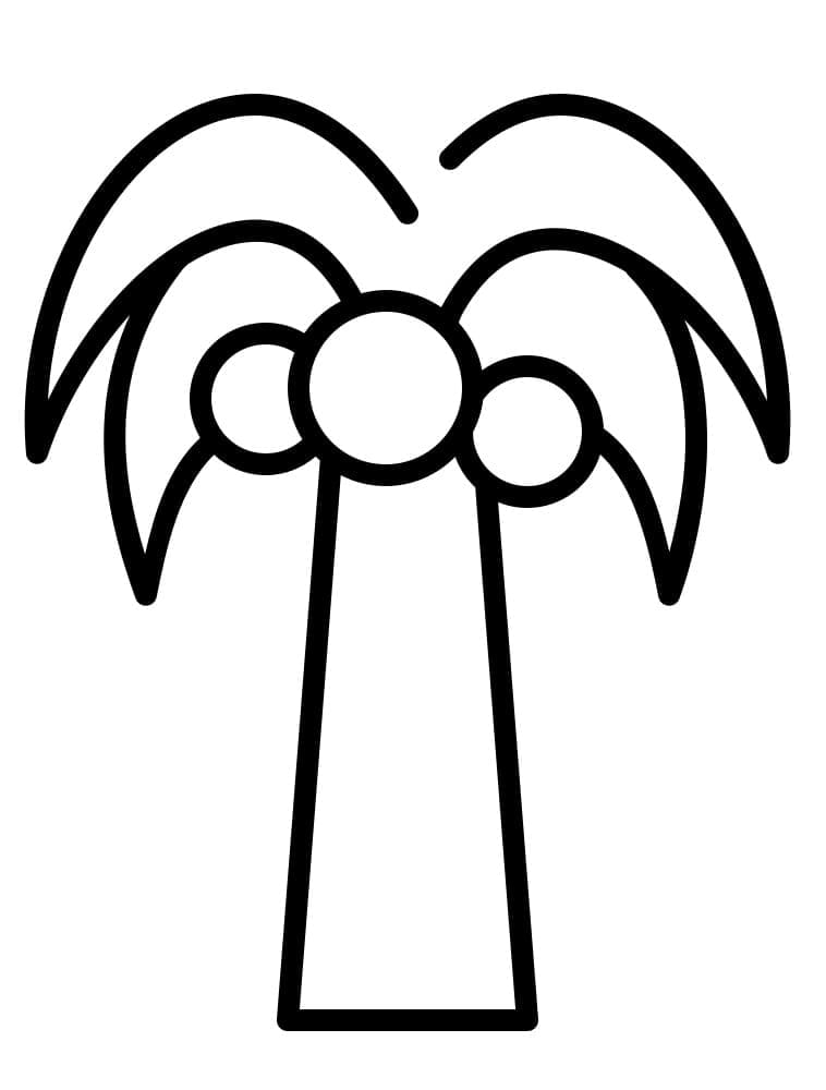 Målarbild En enkel palm
