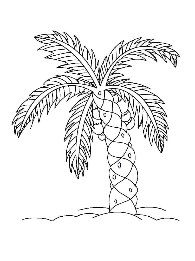 Målarbild En palm