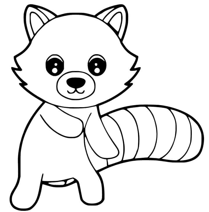 Målarbild En röd panda