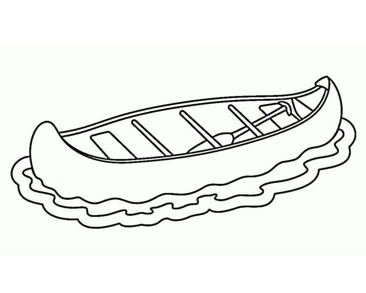 Målarbild Enkel kanot