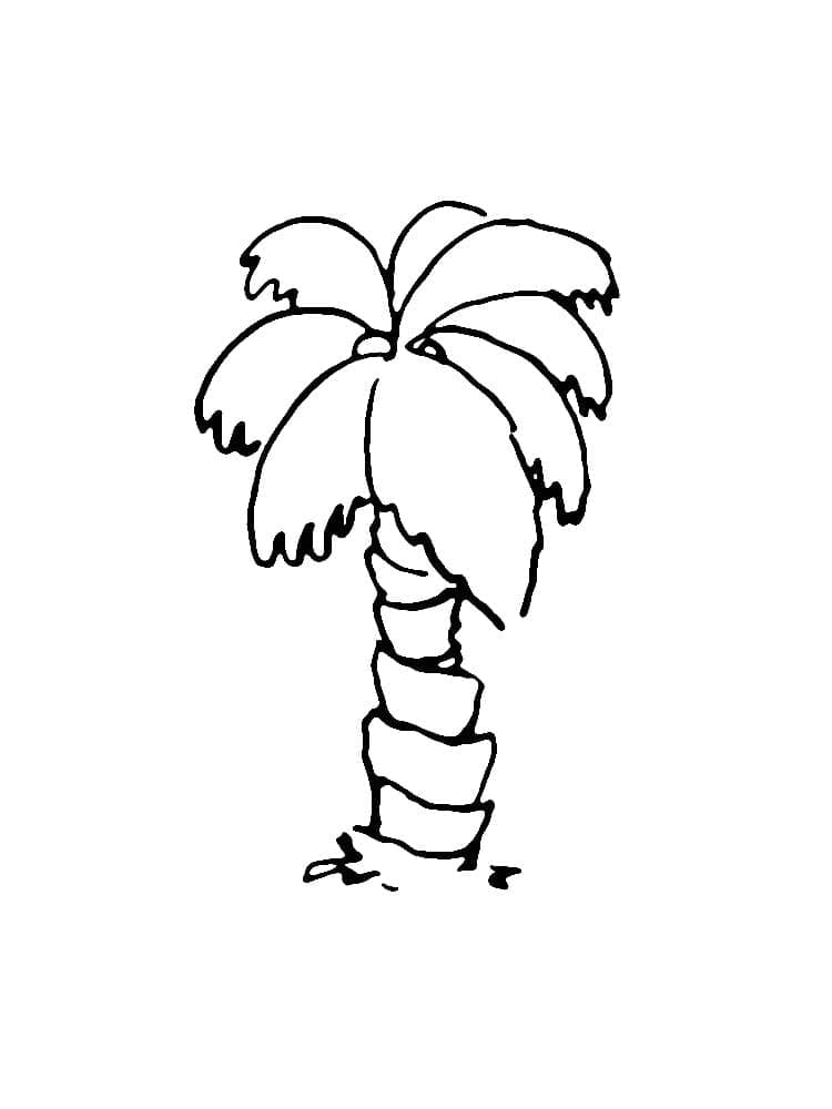 Målarbild Enkel palm