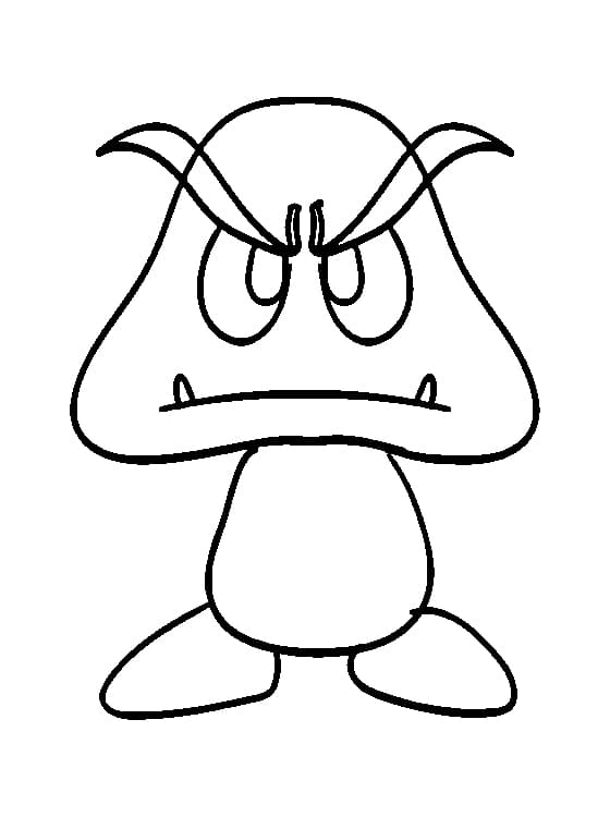 Målarbild Goomba för 1-åriga barn