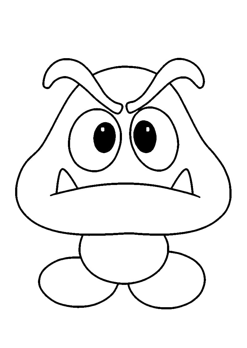 Målarbild Goomba för 2-åriga barn