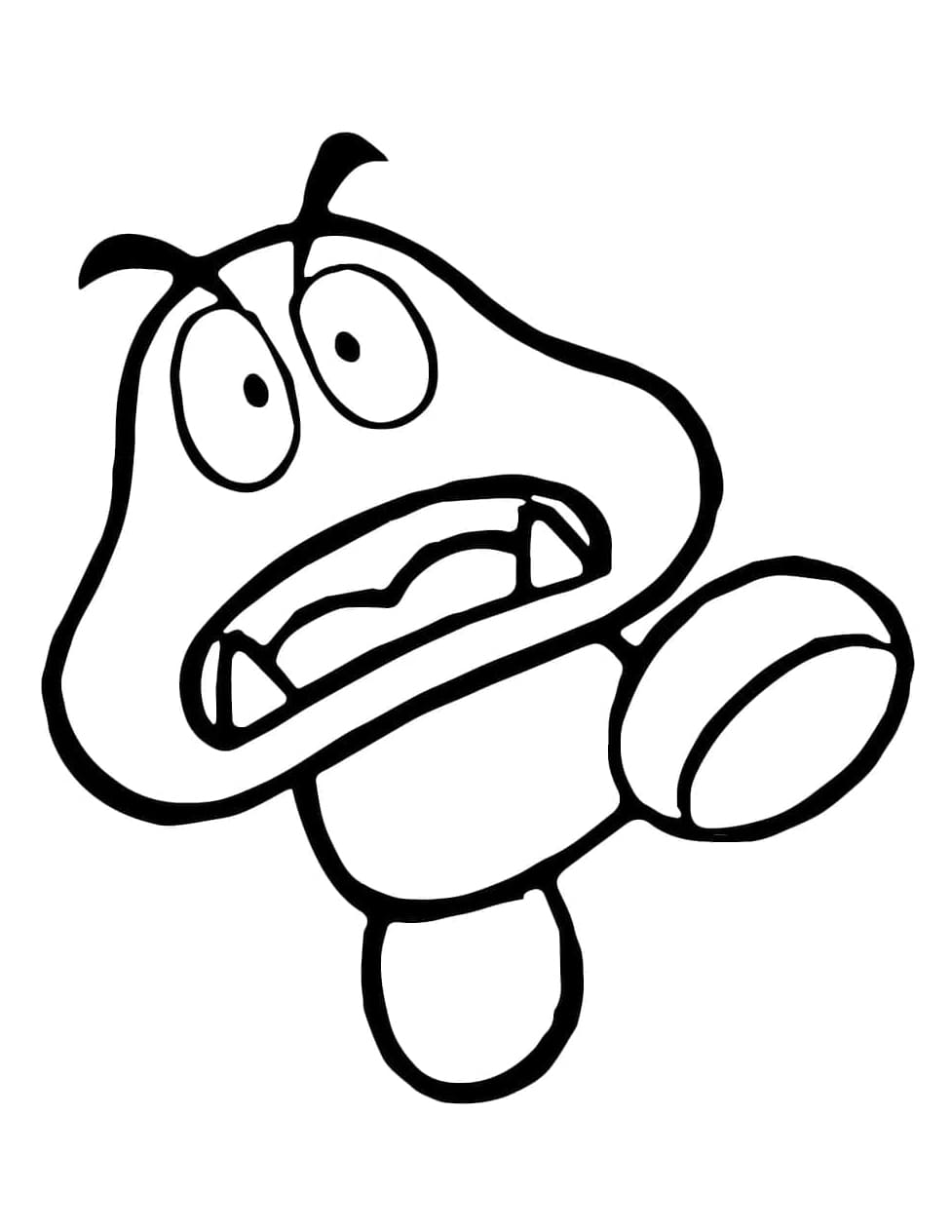 Målarbild Goomba för 5-åriga barn