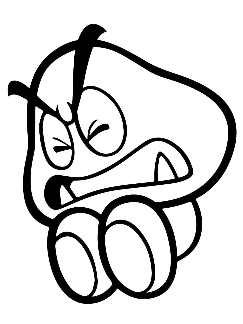 Målarbild Goomba i Mario