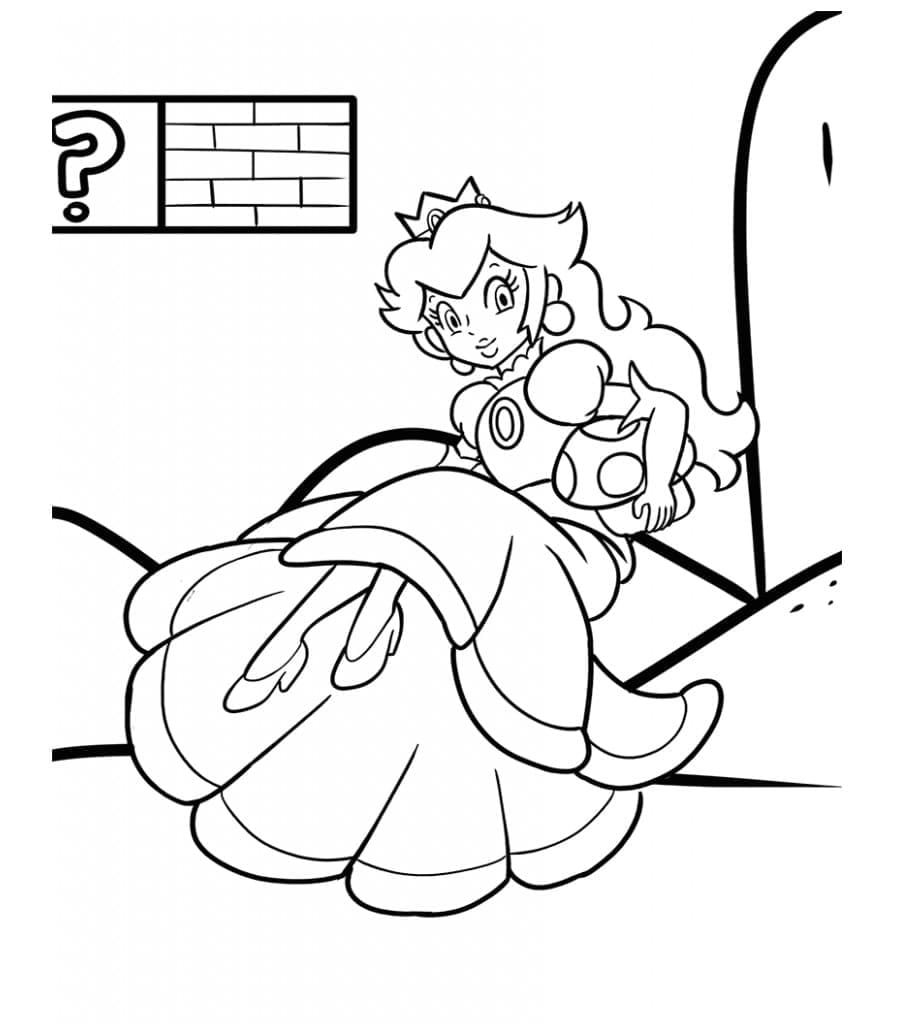 Målarbild Härliga Princess Peach