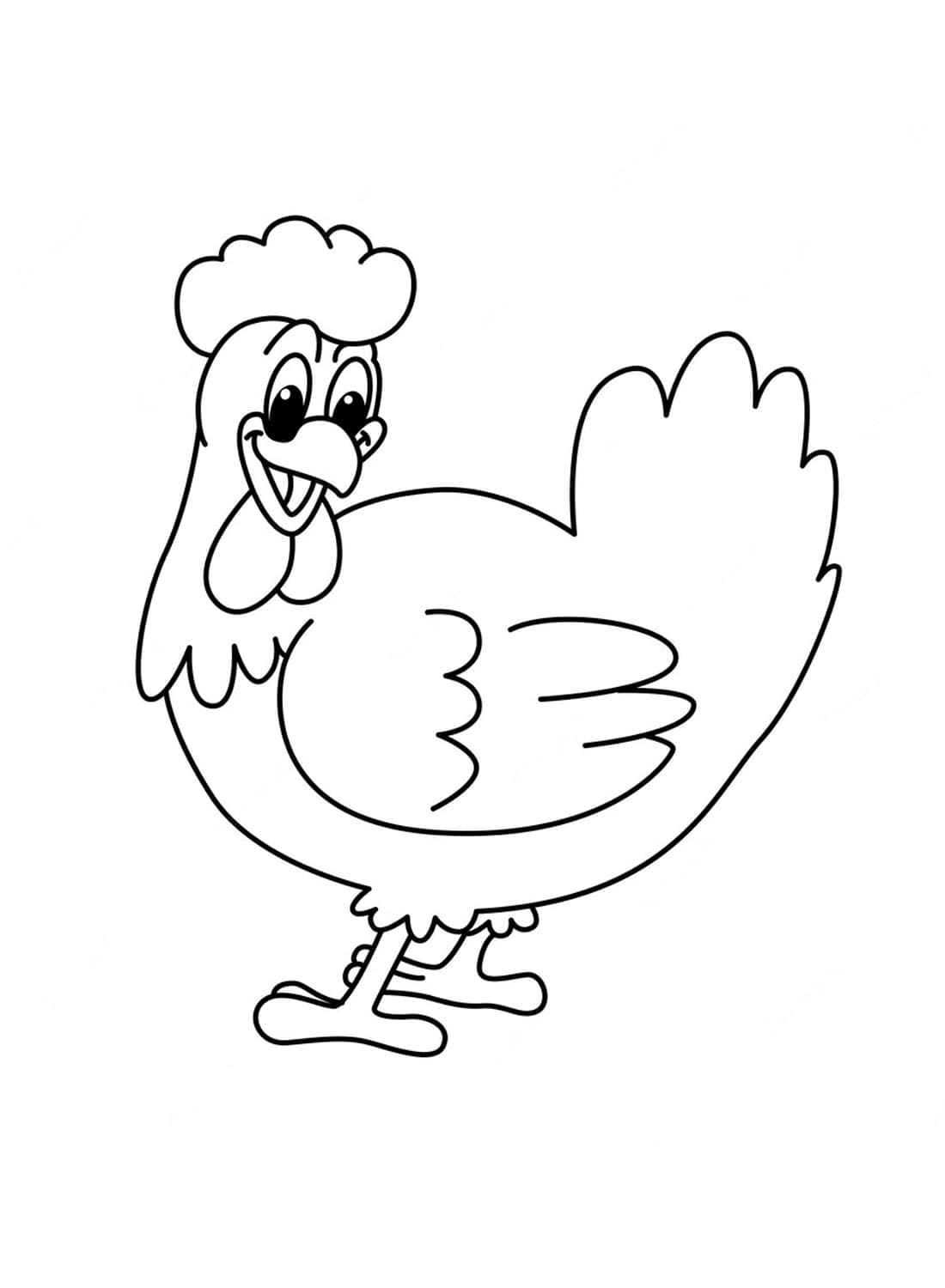Målarbild Höna 1