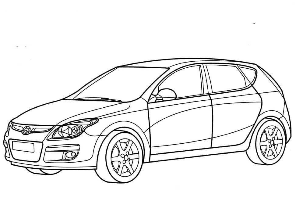 Målarbild Hyundai I30 Bil