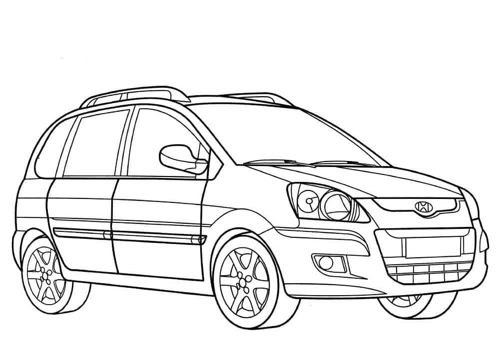 Målarbild Hyundai Matrix bil