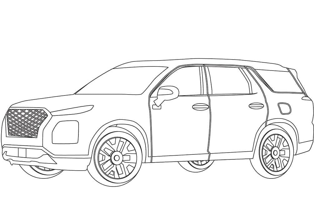 Målarbild Hyundai Palisade bil