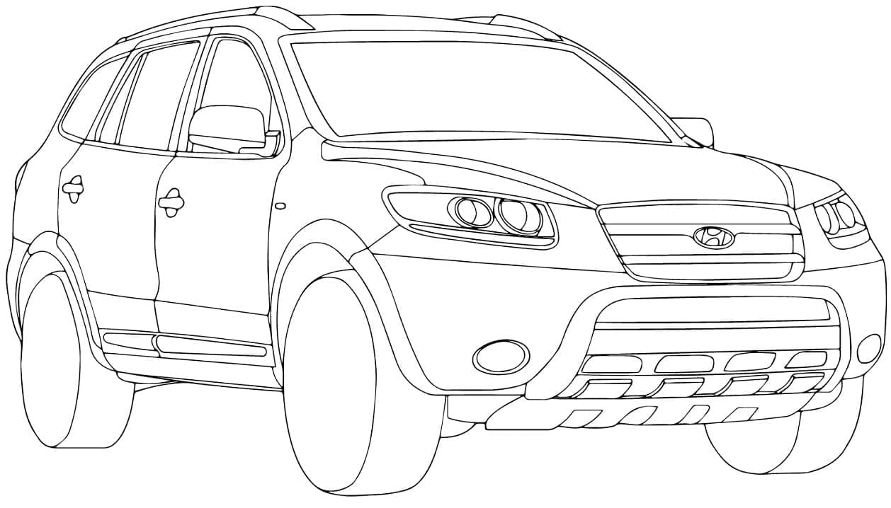 Målarbild Hyundai Santa Fe