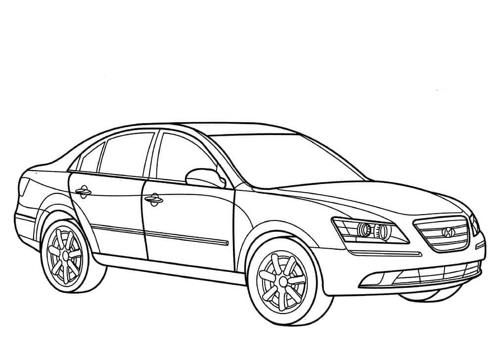 Målarbild Hyundai Sonata bil