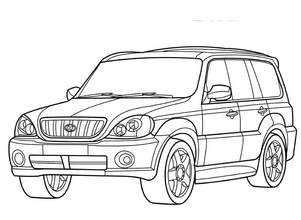 Målarbild Hyundai Terracan bil