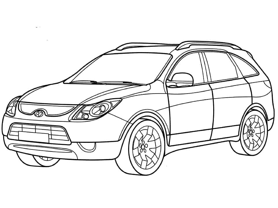 Målarbild Hyundai Veracru bil