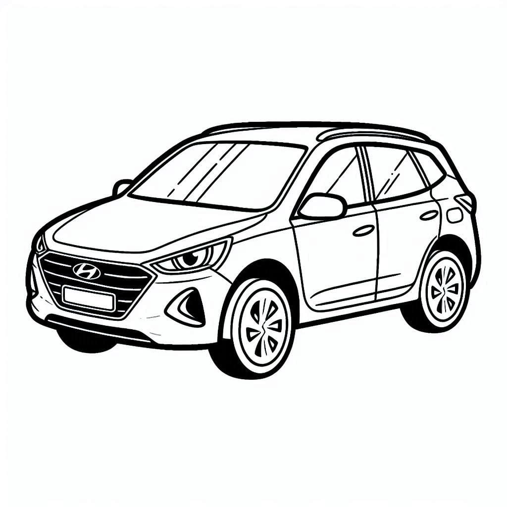 Målarbild Hyundai bil
