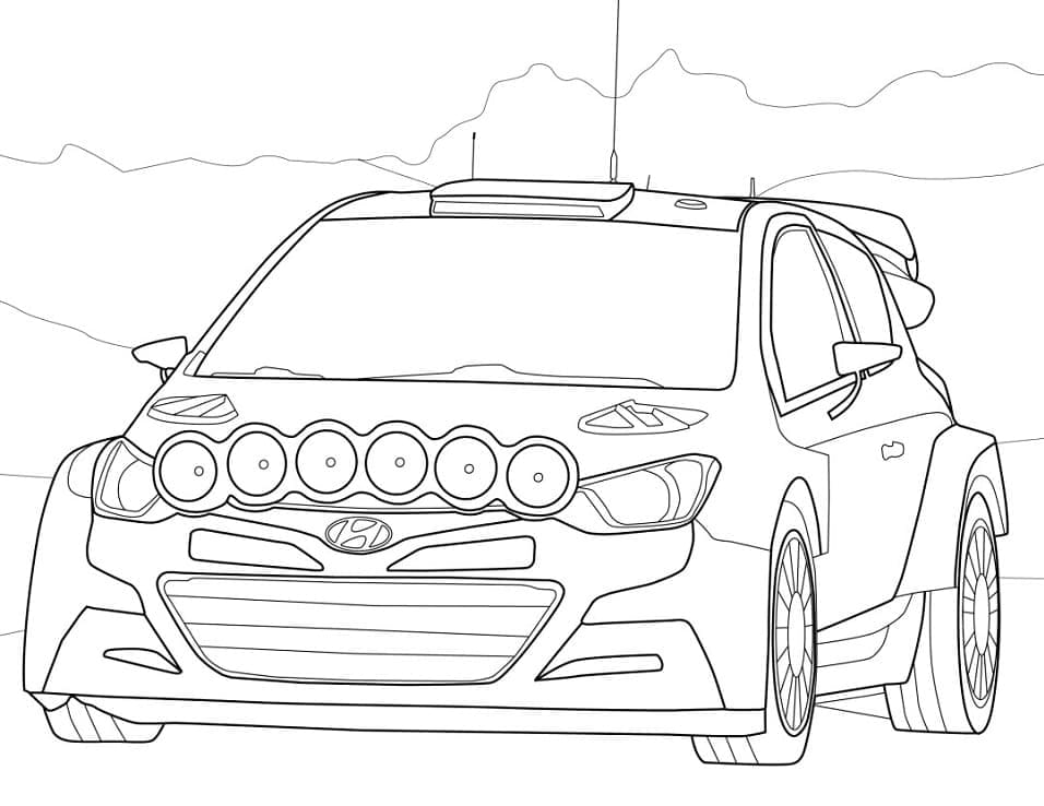 Målarbild Hyundai racerbil