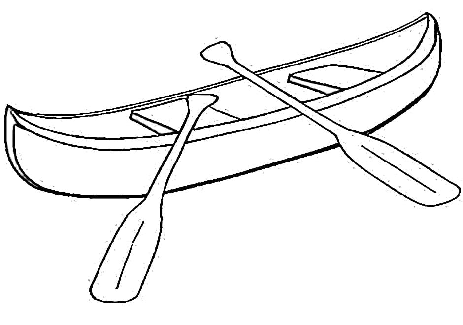 Målarbild Kanot utskrivbar