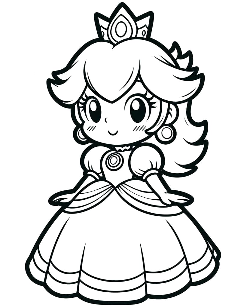 Målarbild Leende Prinsessan Peach