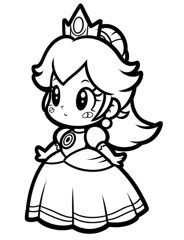 Målarbild Lilla Prinsessan Peach