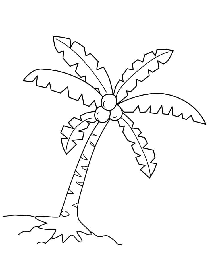 Målarbild Palmträd 1