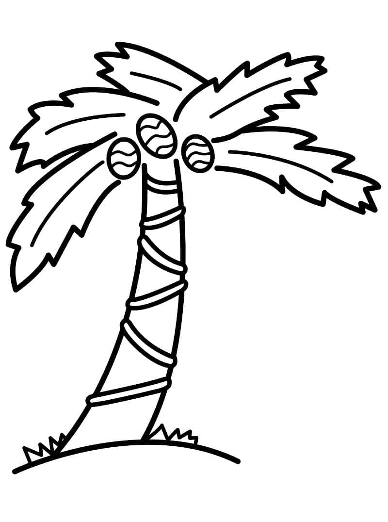 Målarbild Palmträd 2