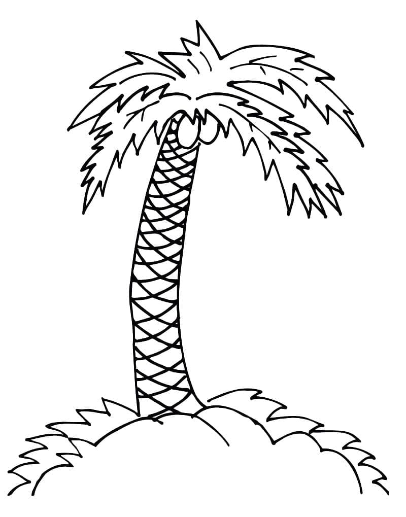 Målarbild Palmträd 4