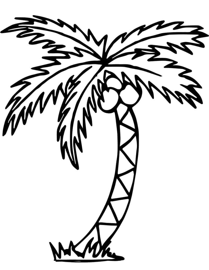 Målarbild Palmträd 5