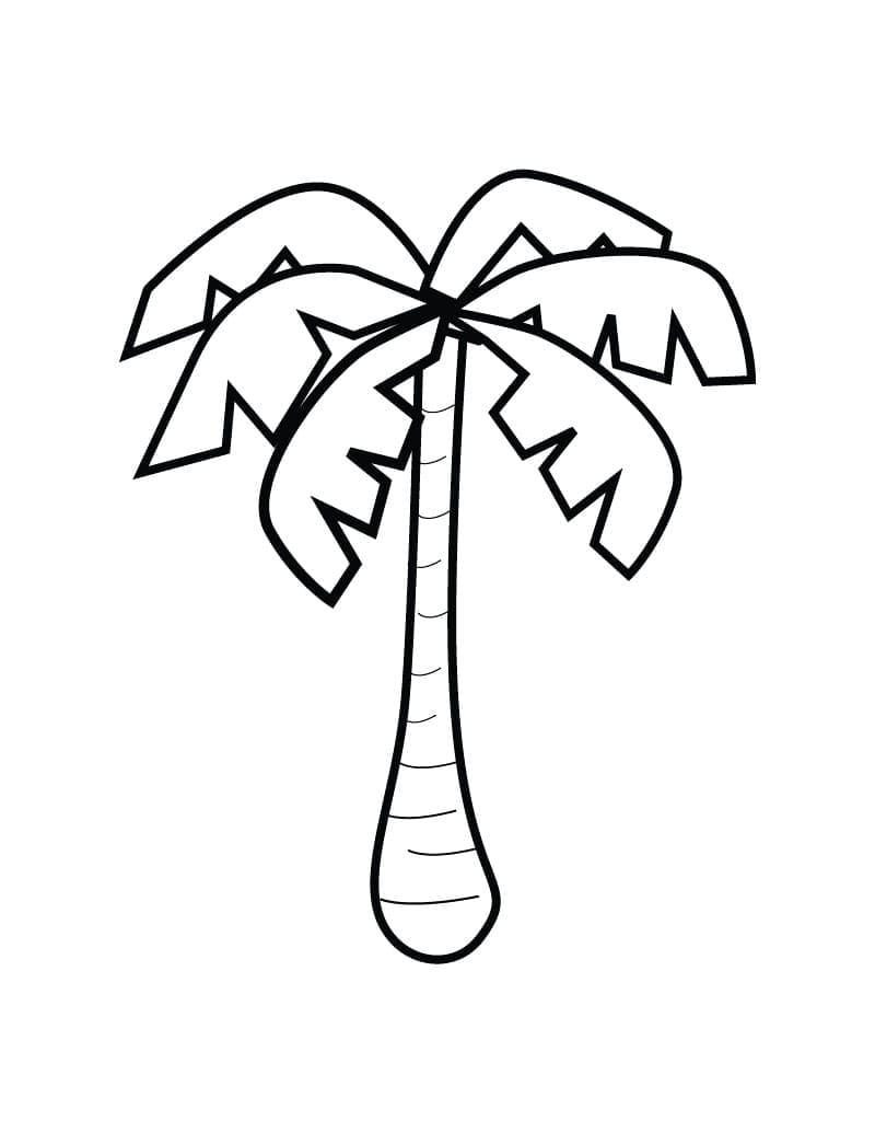 Målarbild Palmträd 8
