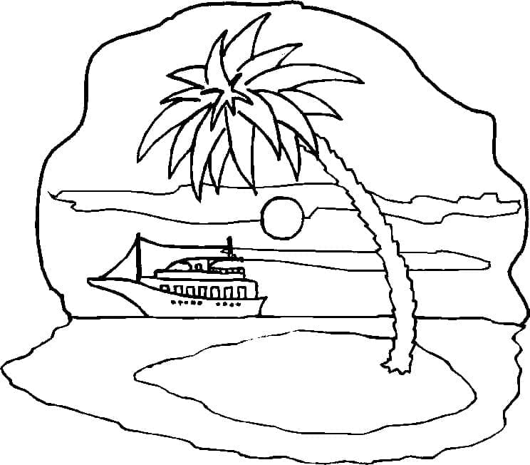 Målarbild Palmträd Gratis