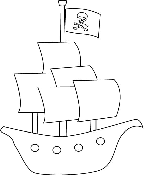 Målarbild Piratskeppsbild