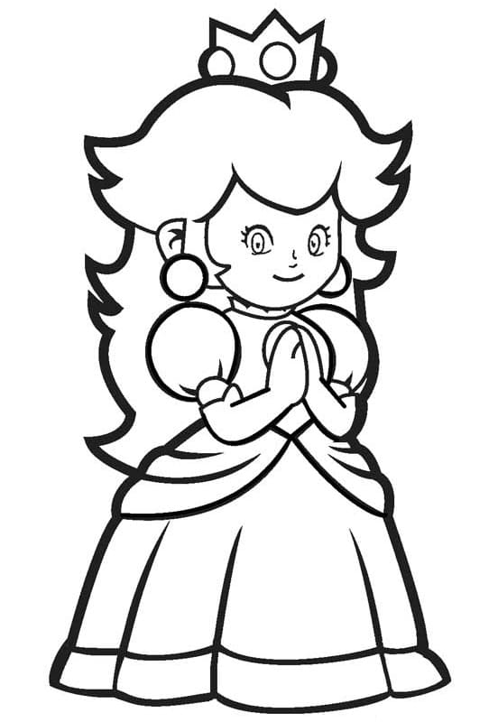 Målarbild Prinsessan Peach Gratis