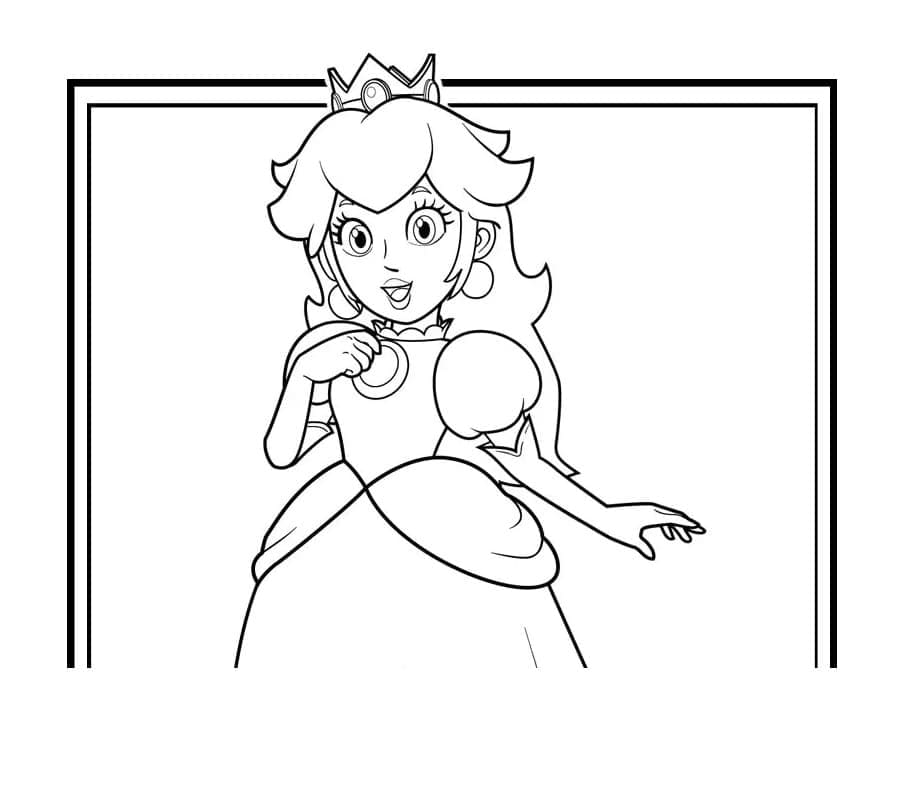 Målarbild Prinsessan Peach Utskrivbar för Barn