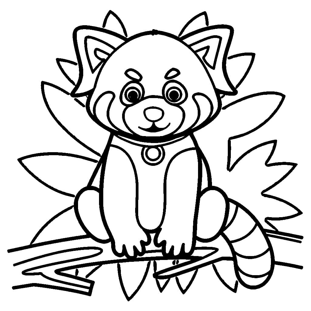 Målarbild Röd panda 4