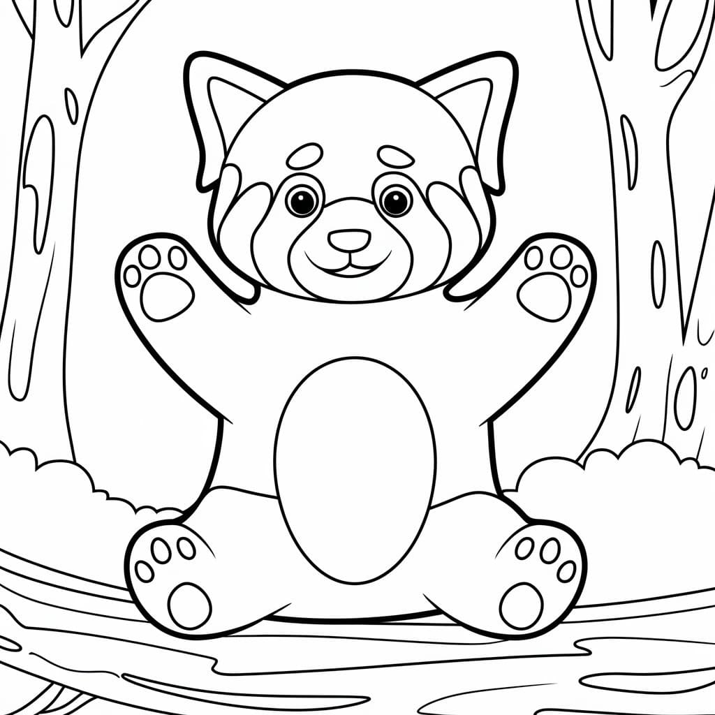 Målarbilder Röd Panda