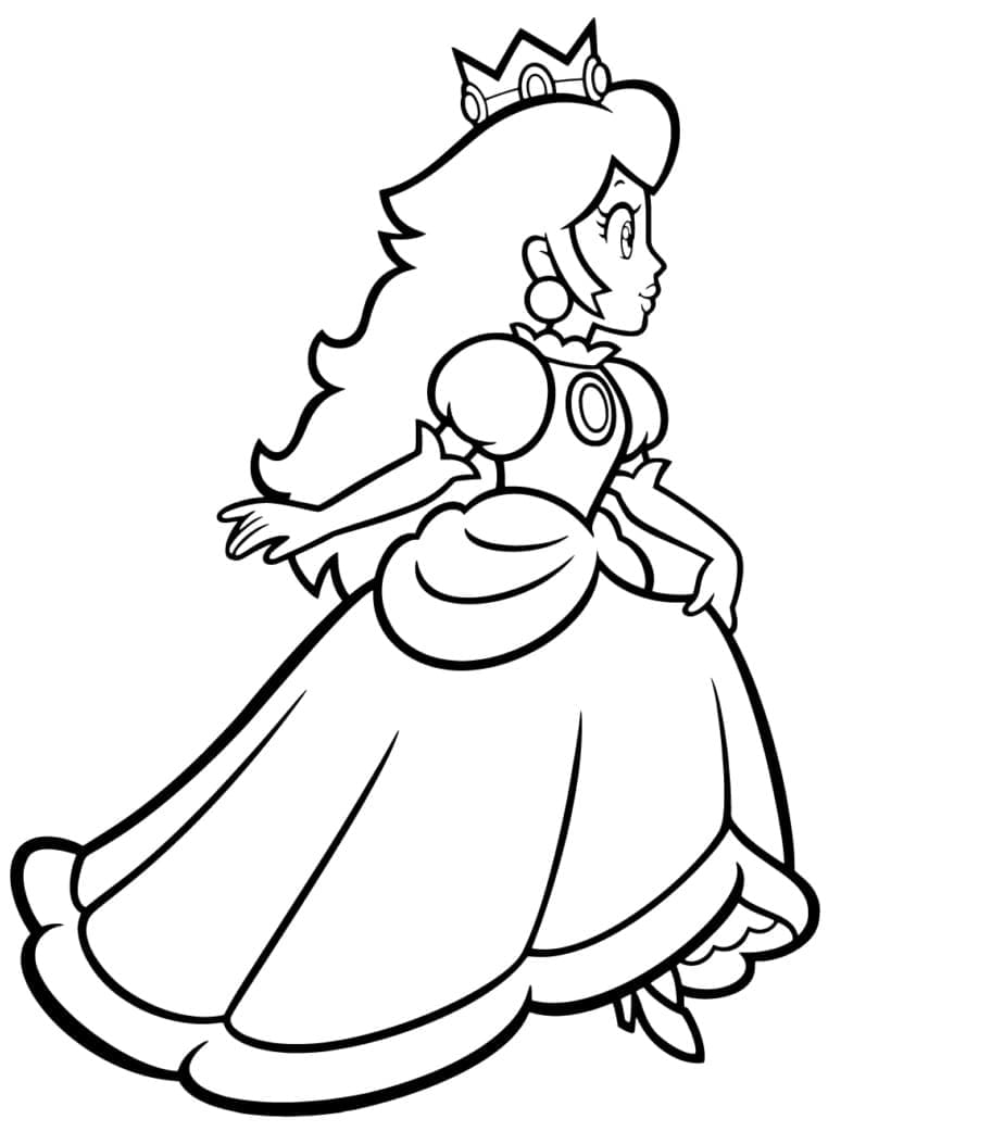 Målarbild Rolig Prinsessan Peach