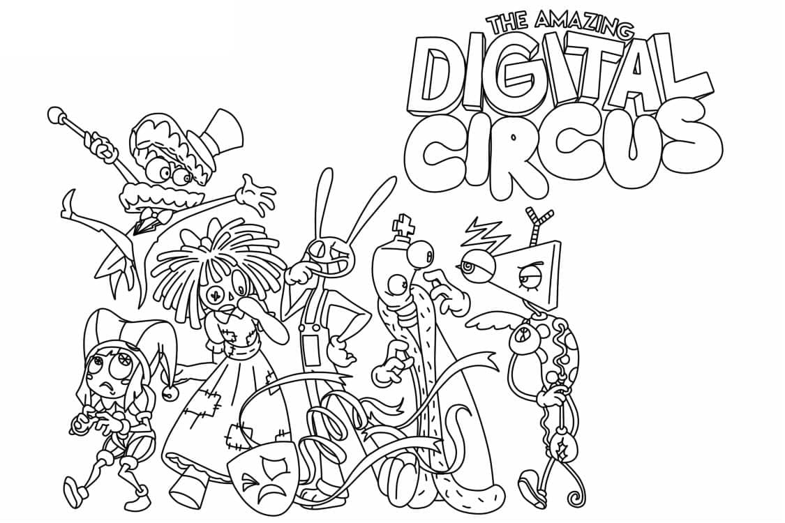 Målarbilder The Amazing Digital Circus