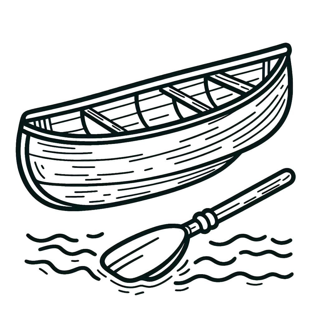 Målarbild Vanlig kanot